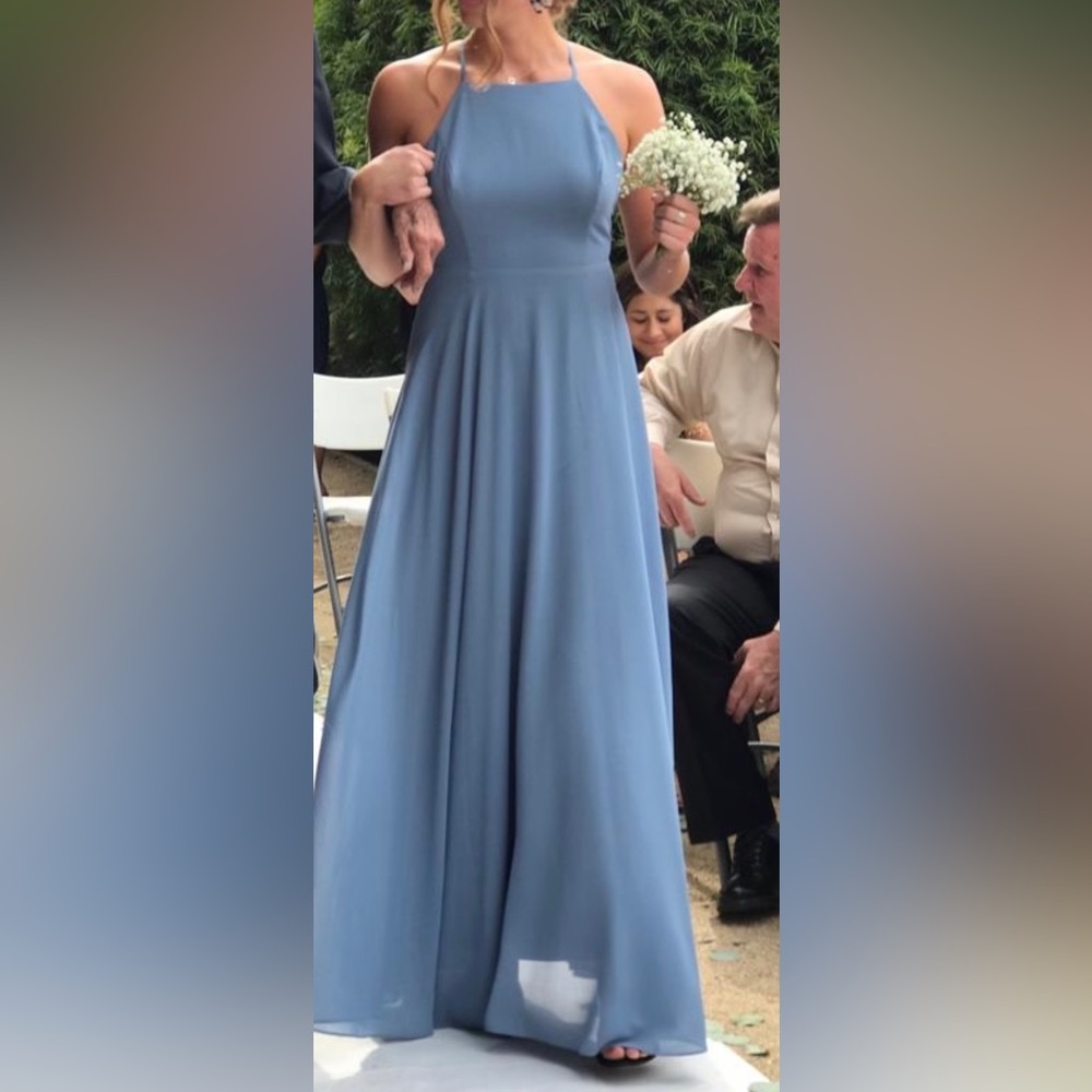 Lulu’s Slate Blue Bridesmaid Dress- Mythical Kind of Love Maxi Dress, medium